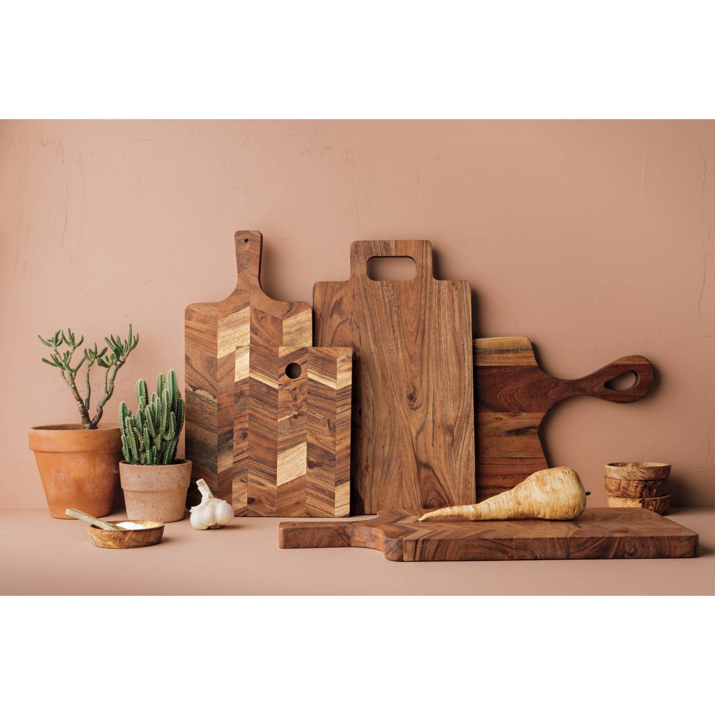 Acacia Chevron Serving Paddle
