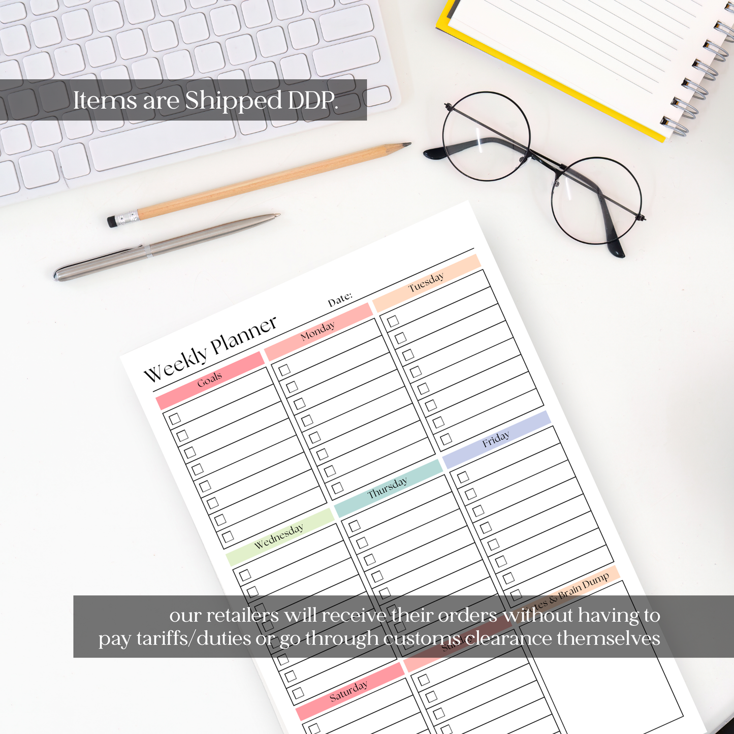 Daily and Weekly To-Do List: 50-Page Notepad