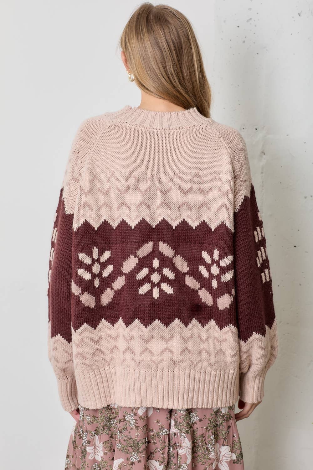 Flower Intarsia Sweater