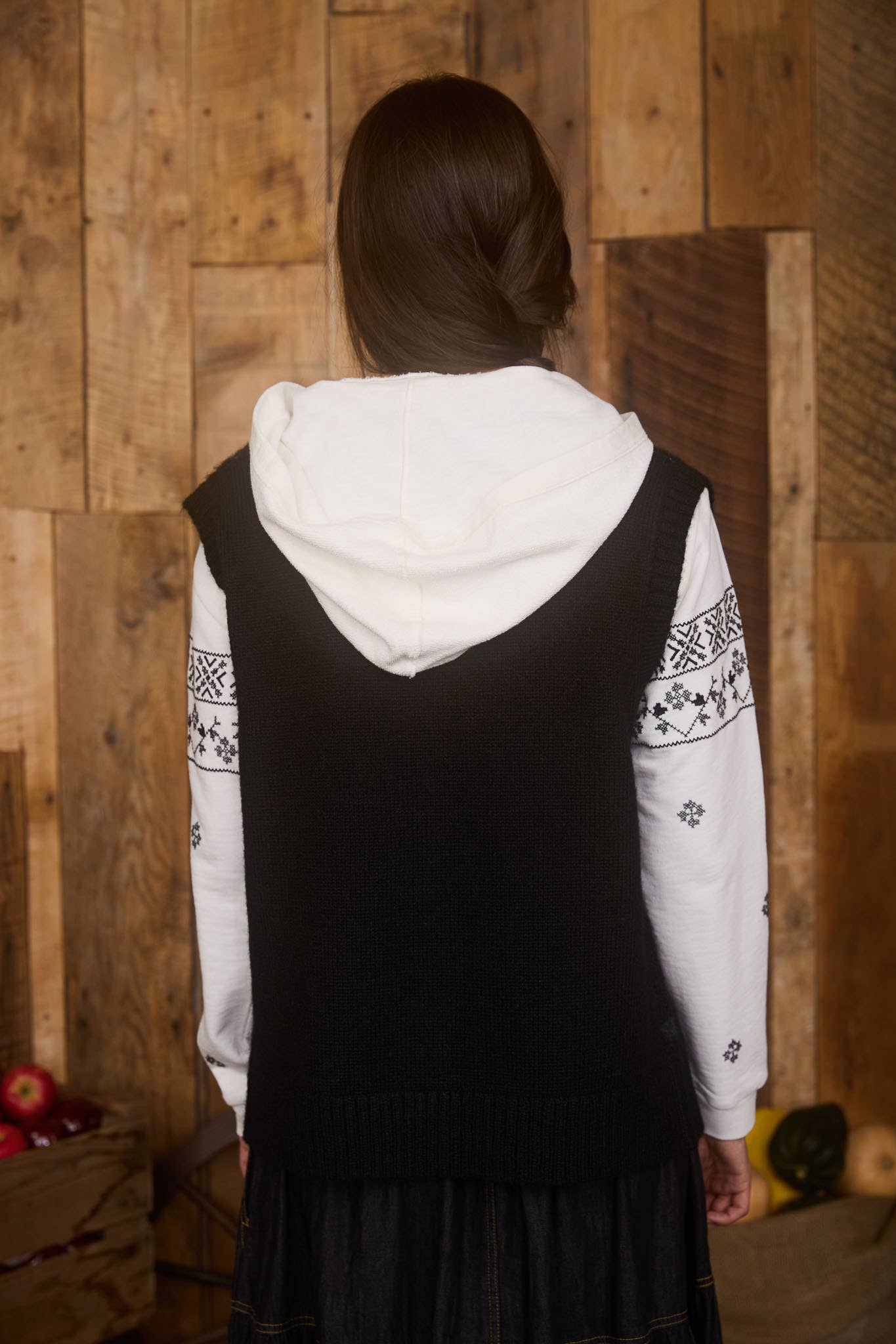 Floral Button Down Knit Vest