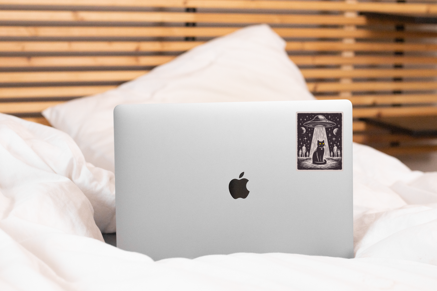 UFO Black Cat Sticker