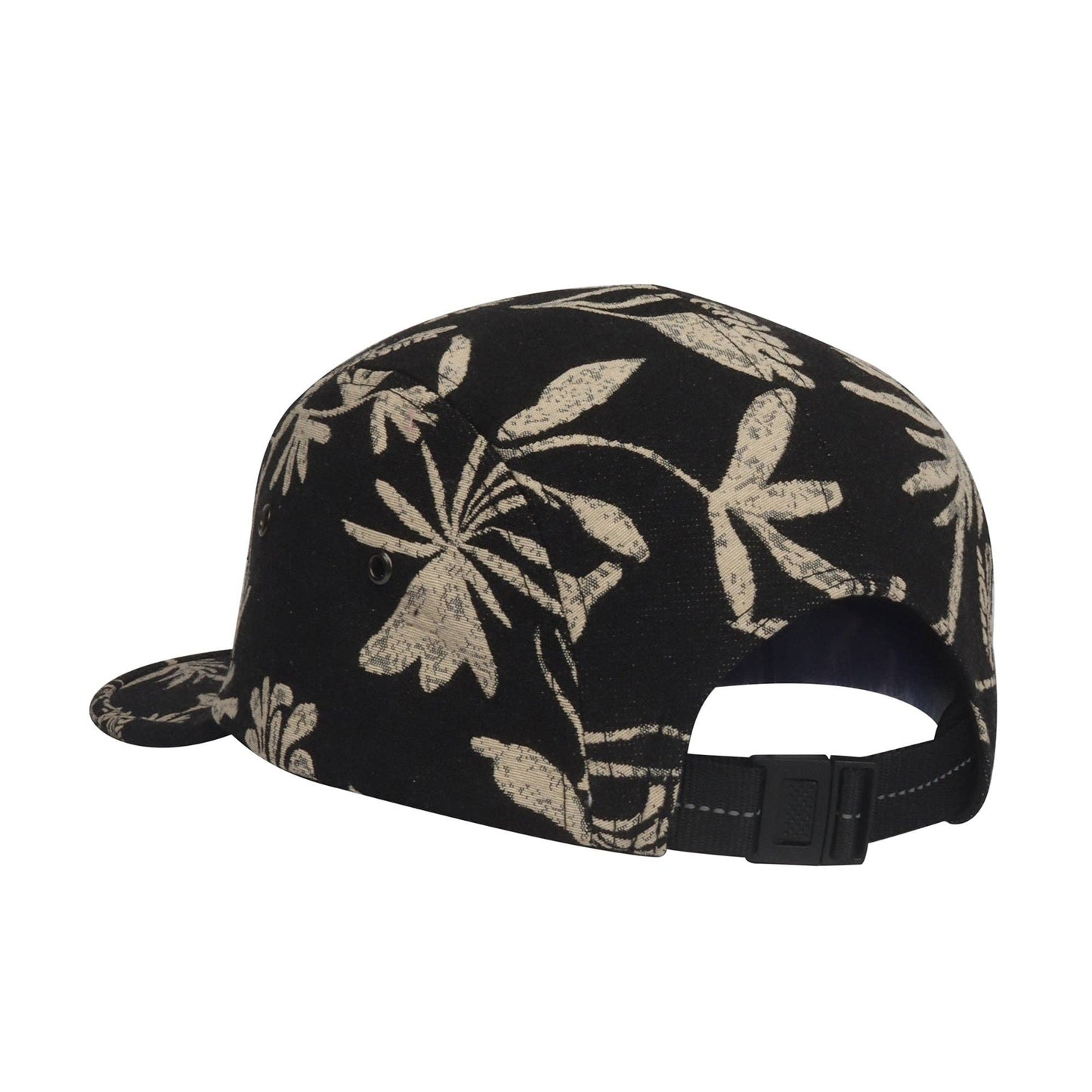 Leaf Black Jacquard 5-Panel Hat