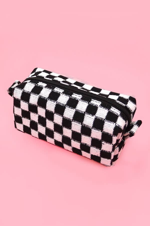 Checkered Make Up Pouch