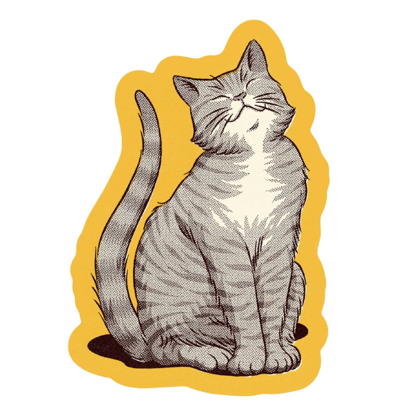 Grey Cat Sticker