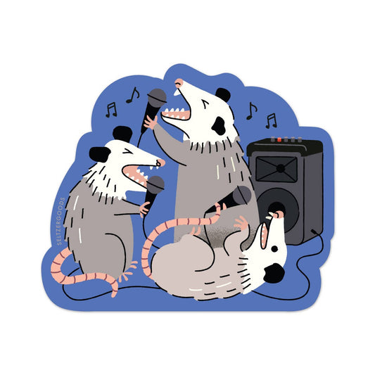 Opossum Karaoke Sticker