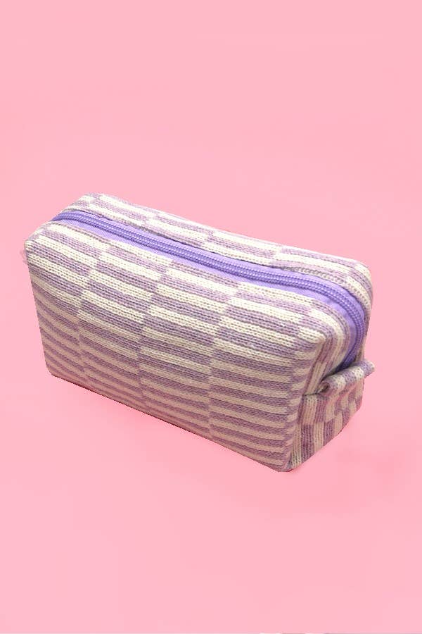 Checkered Make Up Pouch