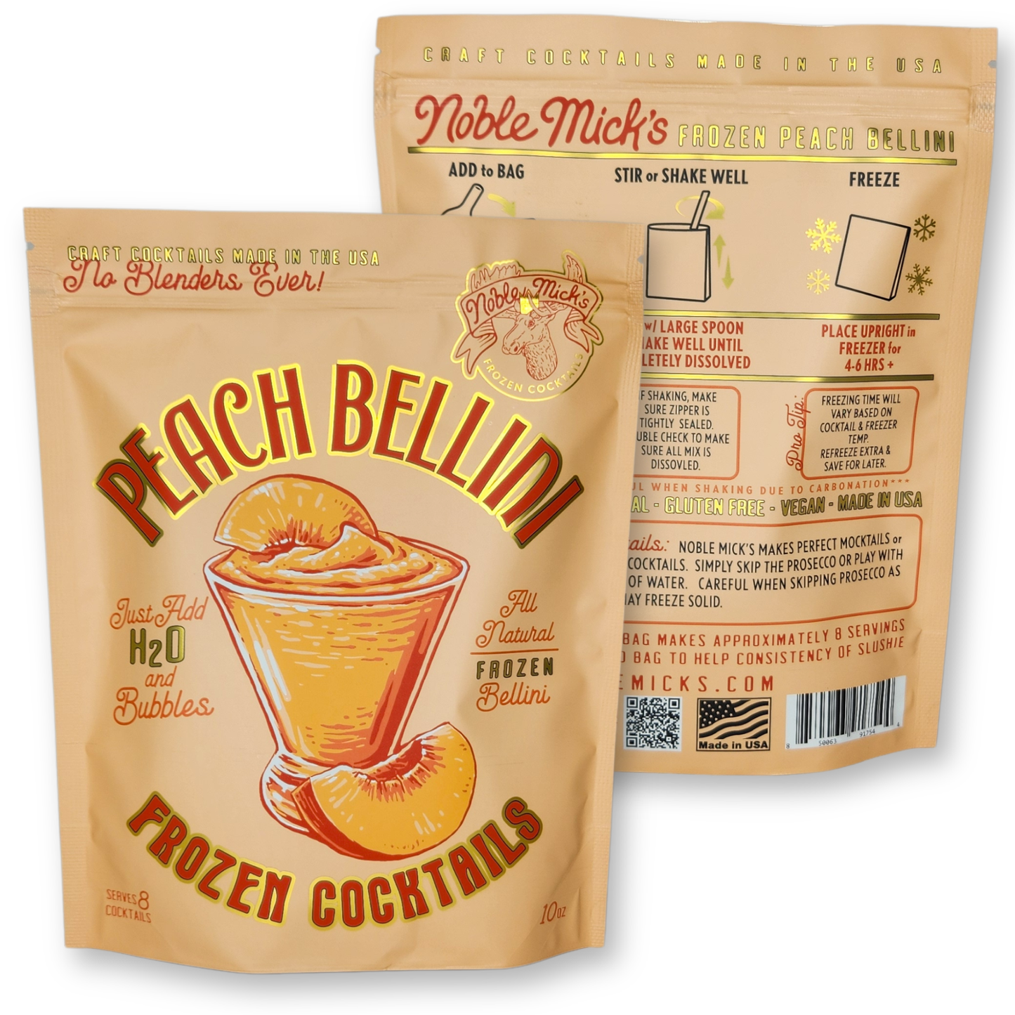 Peach Bellini Frozen Cocktail