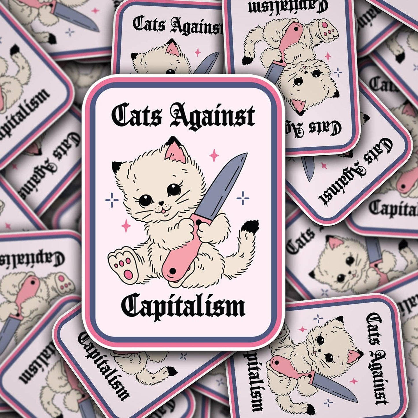 Vinyl Decal Cats Against Capitalism