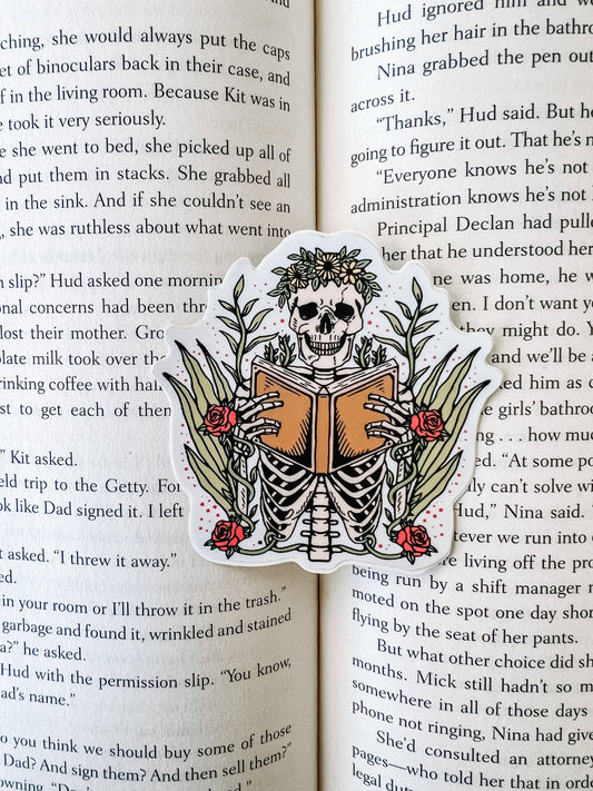 Skeleton Reader Sticker