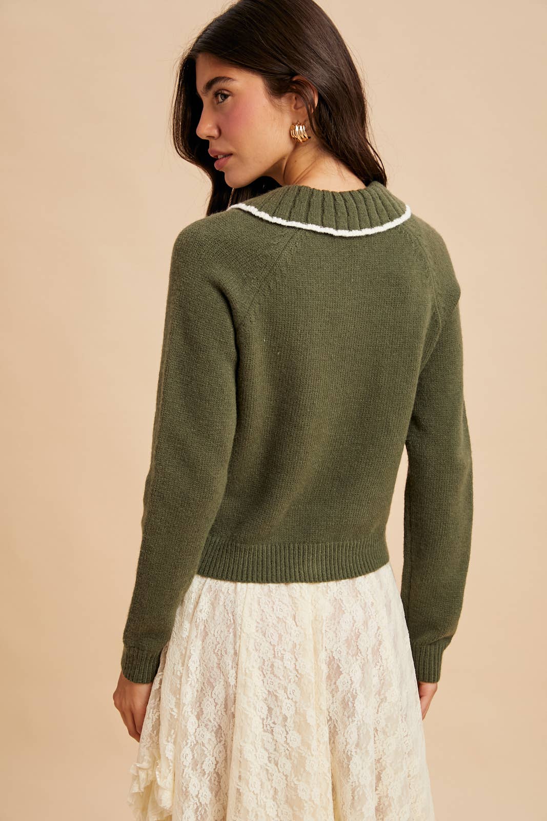 Doll Collar Bunny Cardigan