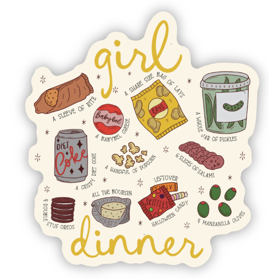 Girl's Dinner Essentials Sticker