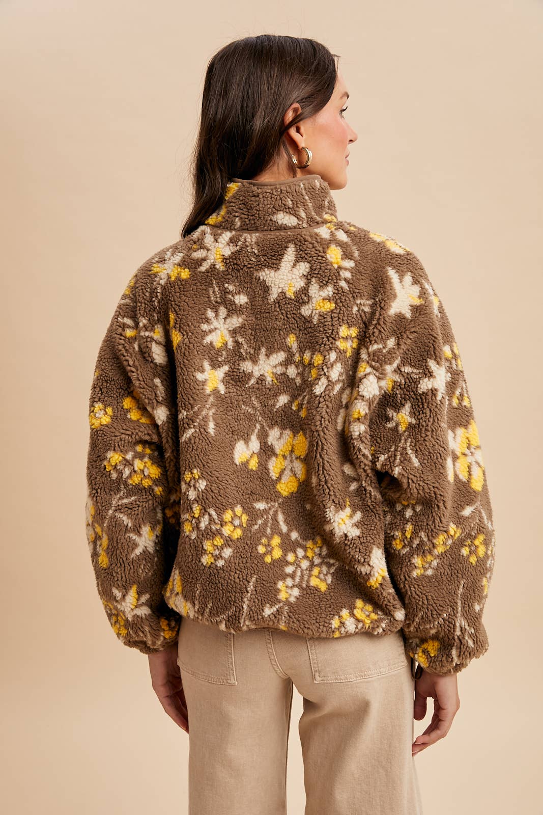 Floral Sherpa Pullover