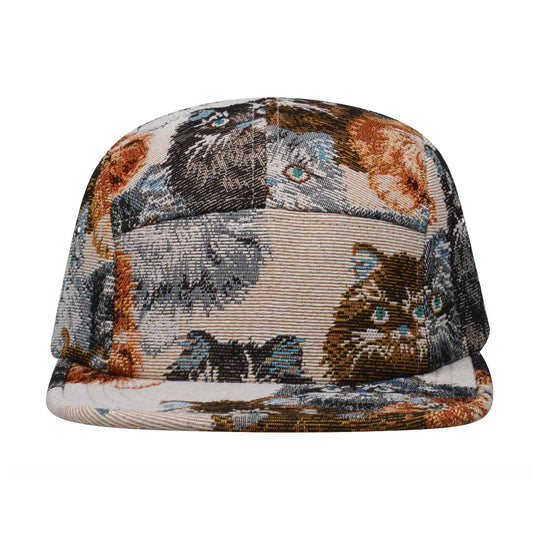 Unique Cat Jacquard 5-Panel Hat