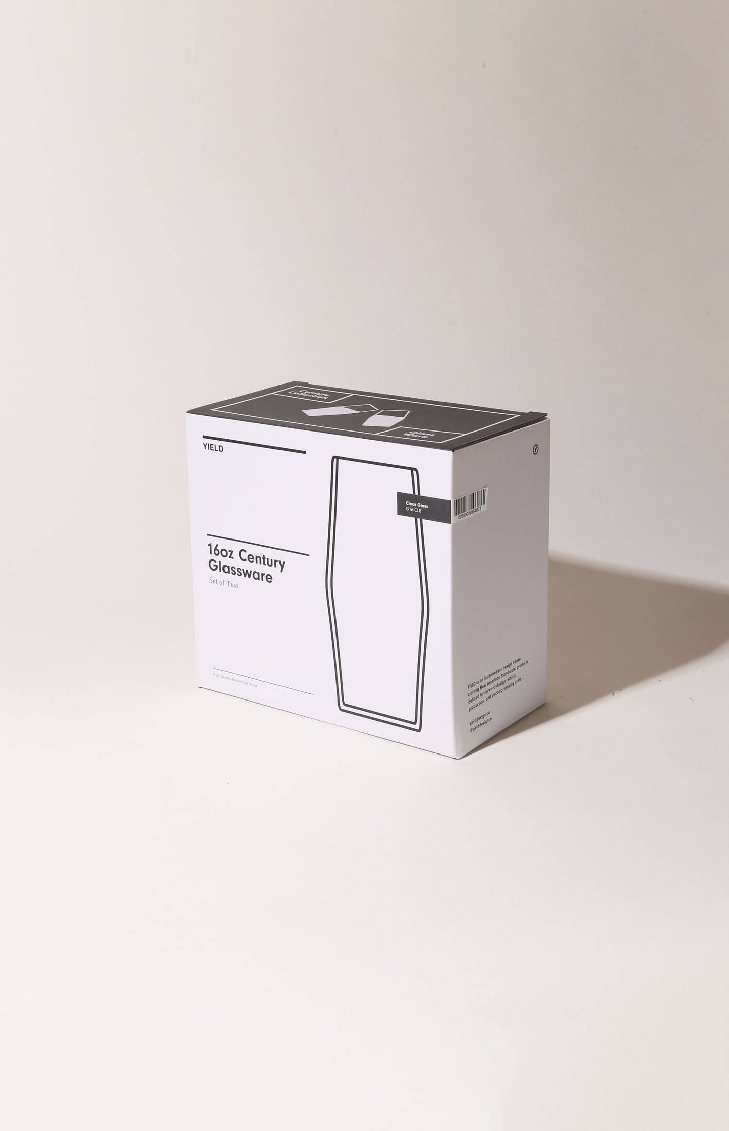 16 oz Century Gray Glass Set