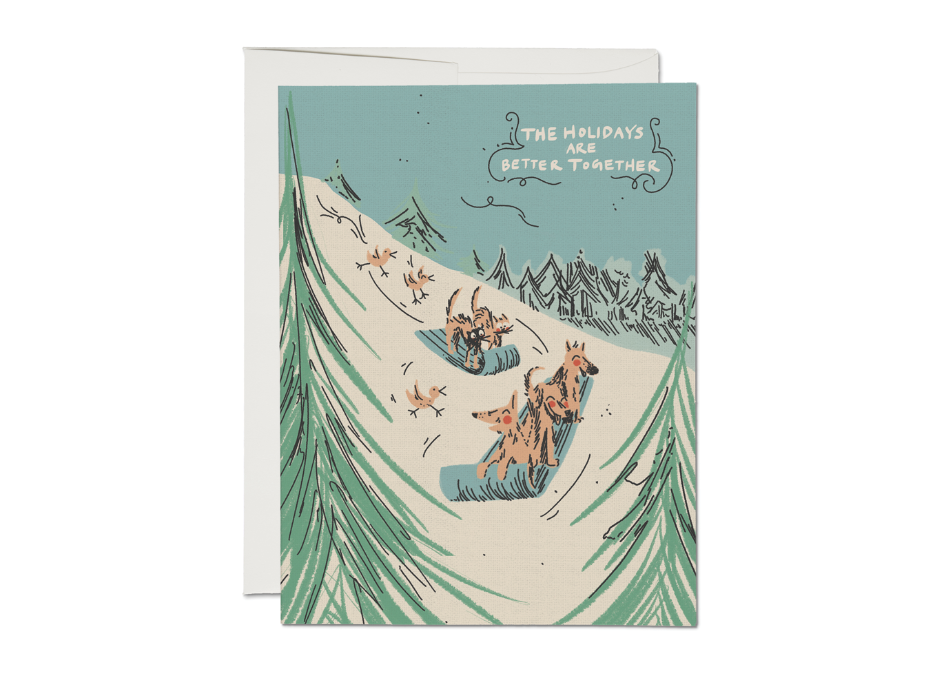 Sled Dogs Holiday Card