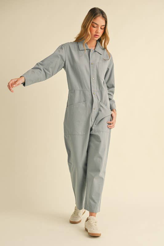 Utility Cotton Workwear Jumpsuit