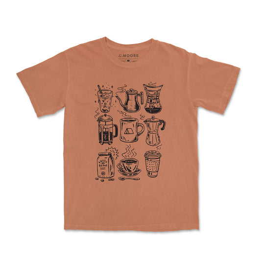 Coffee Tee-Vintage Caramel