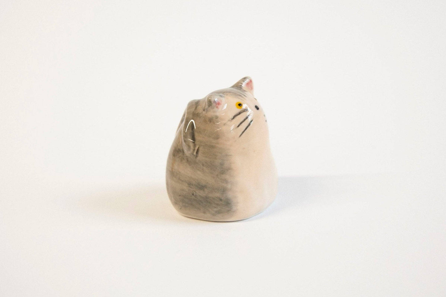 Stoneware Cat (Grey Tabby/Calico/Tan Tabby)