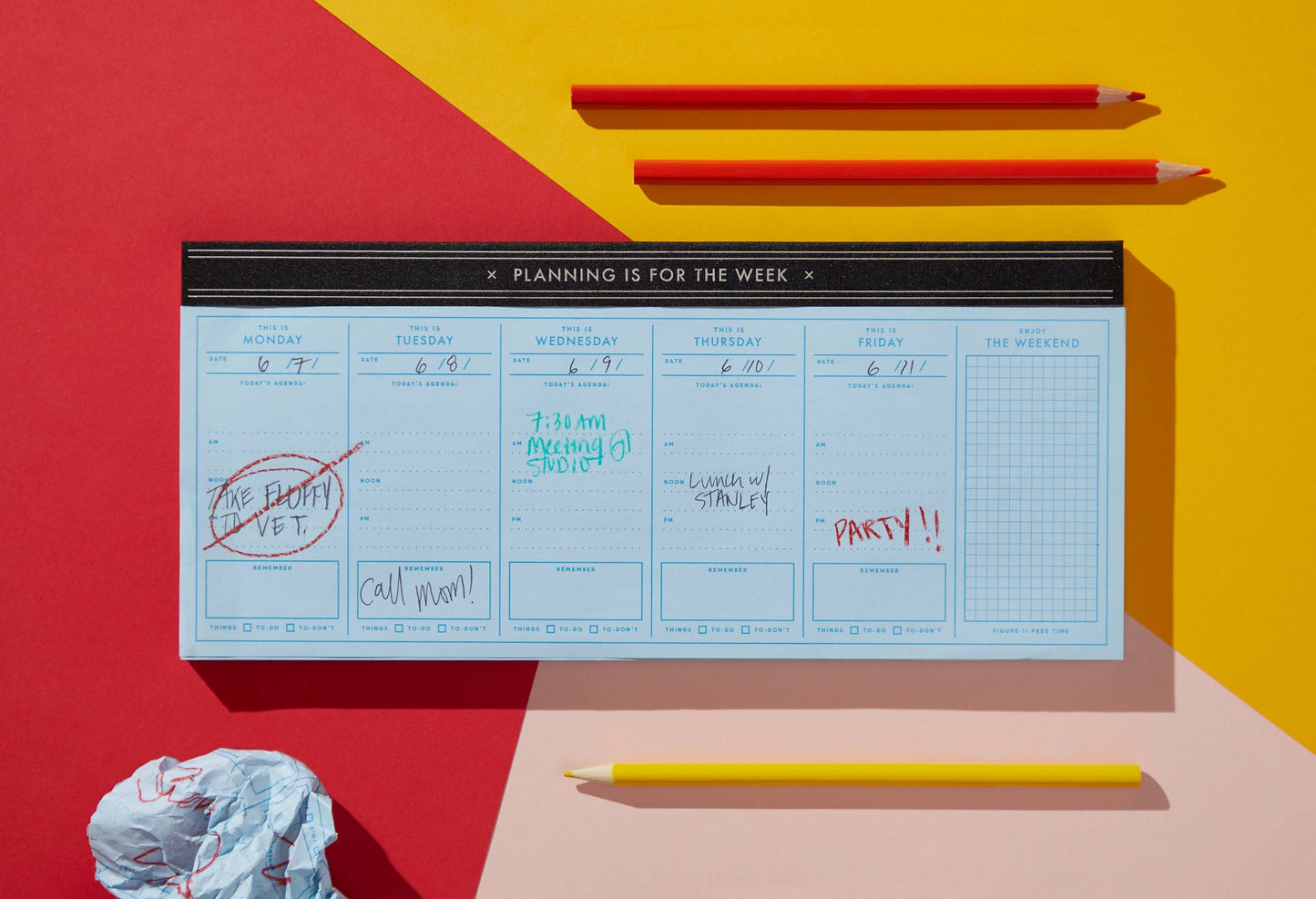 Brass Monkey Planning Is For The Week Weekly Planner Pad