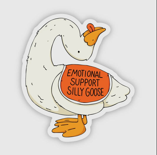 Emotional Silly Goose Sticker