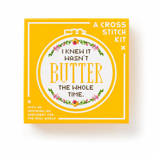 Knew It Wasn't Butter Cross Stitch Kit