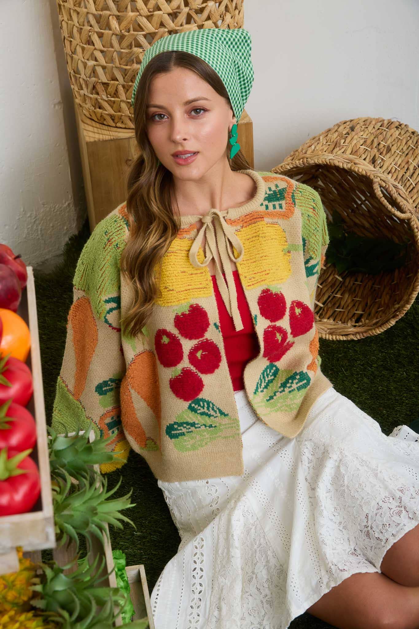 Farmer's Market Veggie Cardigan