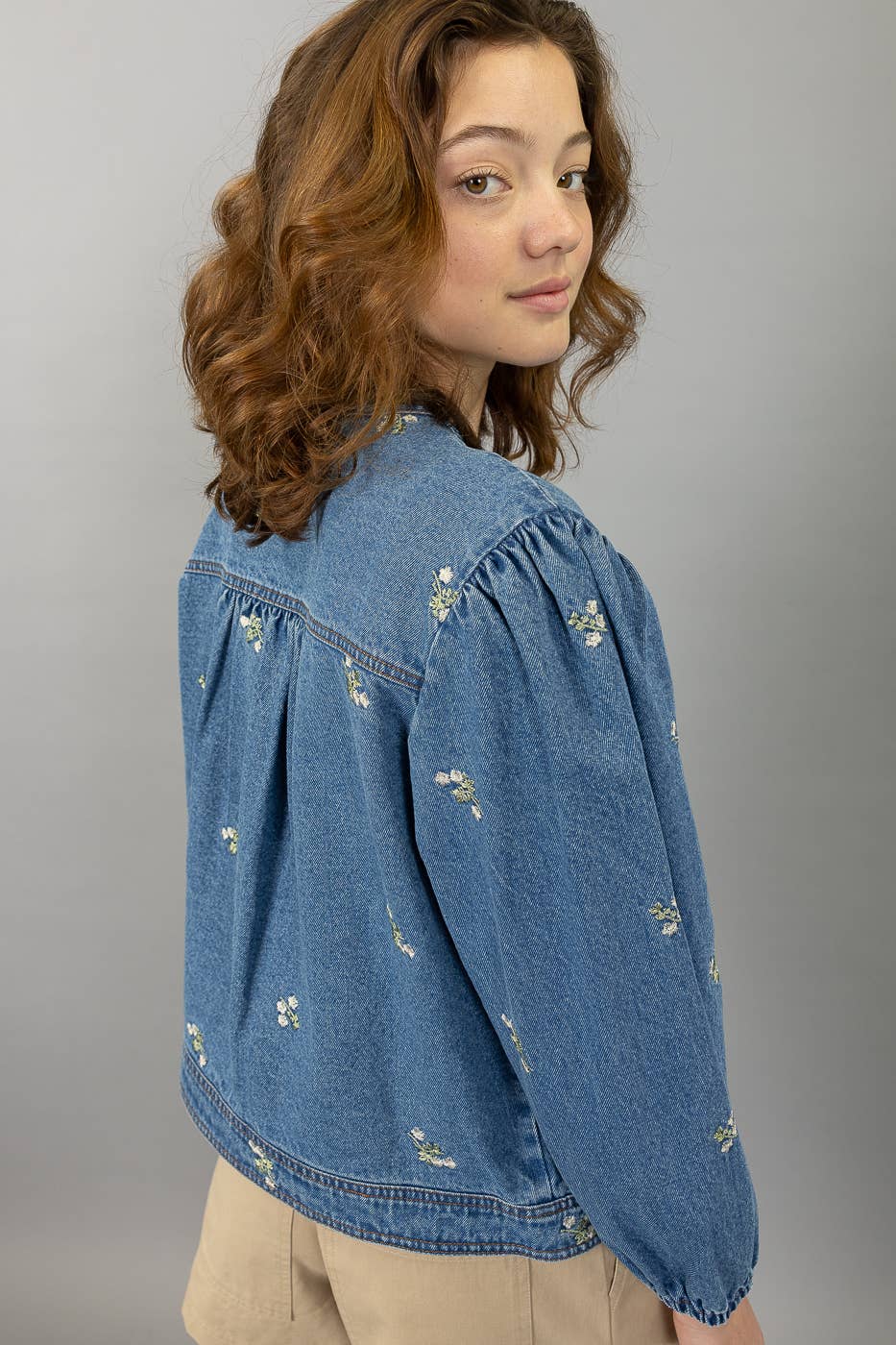 Embroidered Floral Denim Jacket