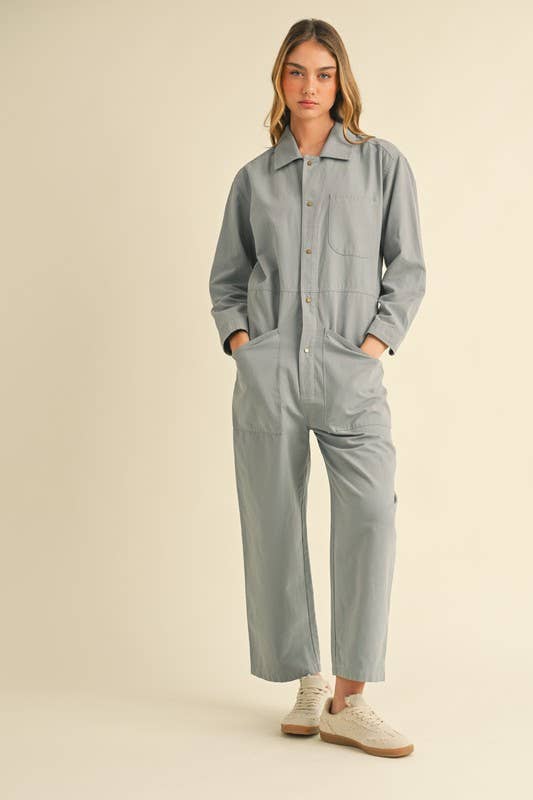 Utility Cotton Workwear Jumpsuit