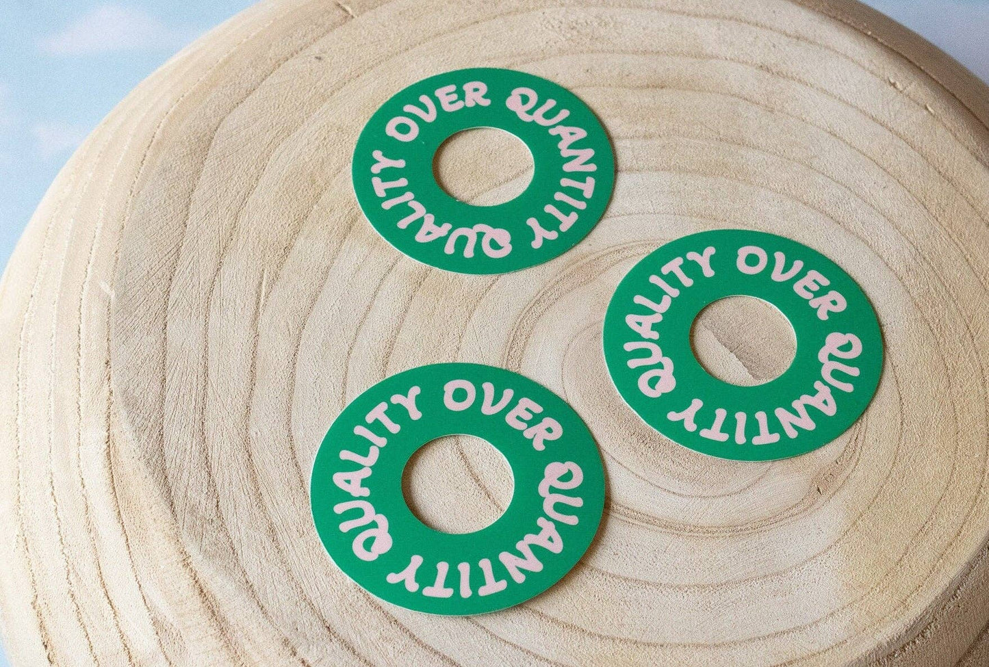 Quality Over Quantity Vinyl Sticker
