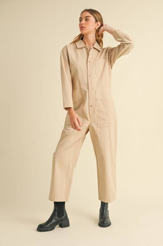 Utility Cotton Workwear Jumpsuit