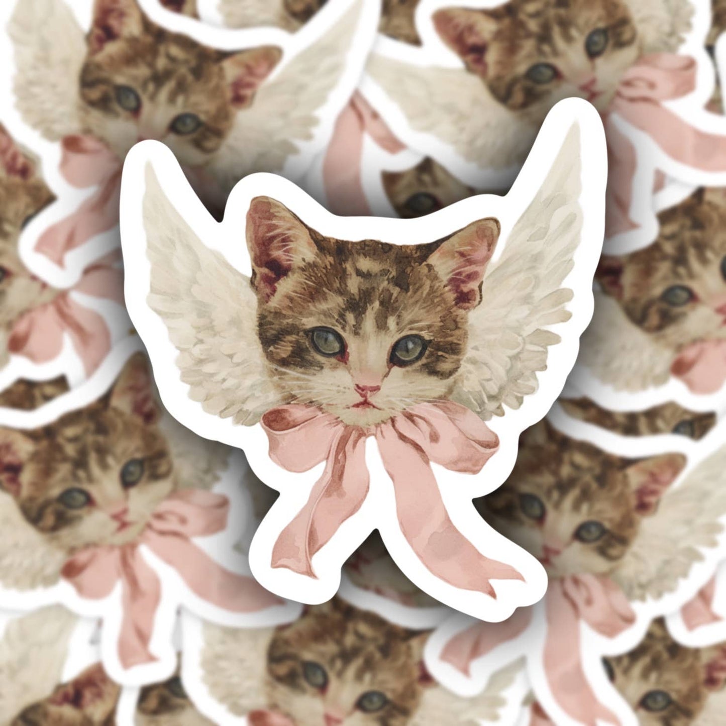 Cat Angel Sticker