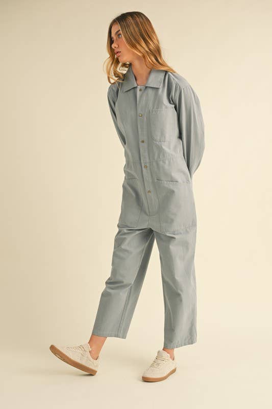 Utility Cotton Workwear Jumpsuit