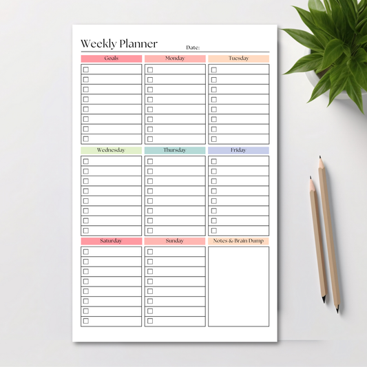 Daily and Weekly To-Do List: 50-Page Notepad
