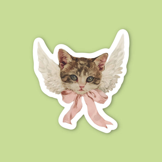Cat Angel Sticker