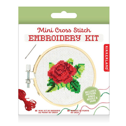 Rose Mini Cross Stitch Embroidery Kit