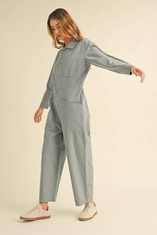 Utility Cotton Workwear Jumpsuit