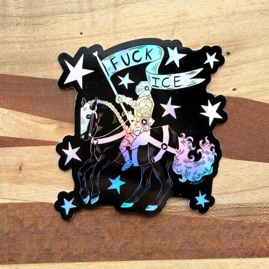 Fuck Ice Holographic Sticker