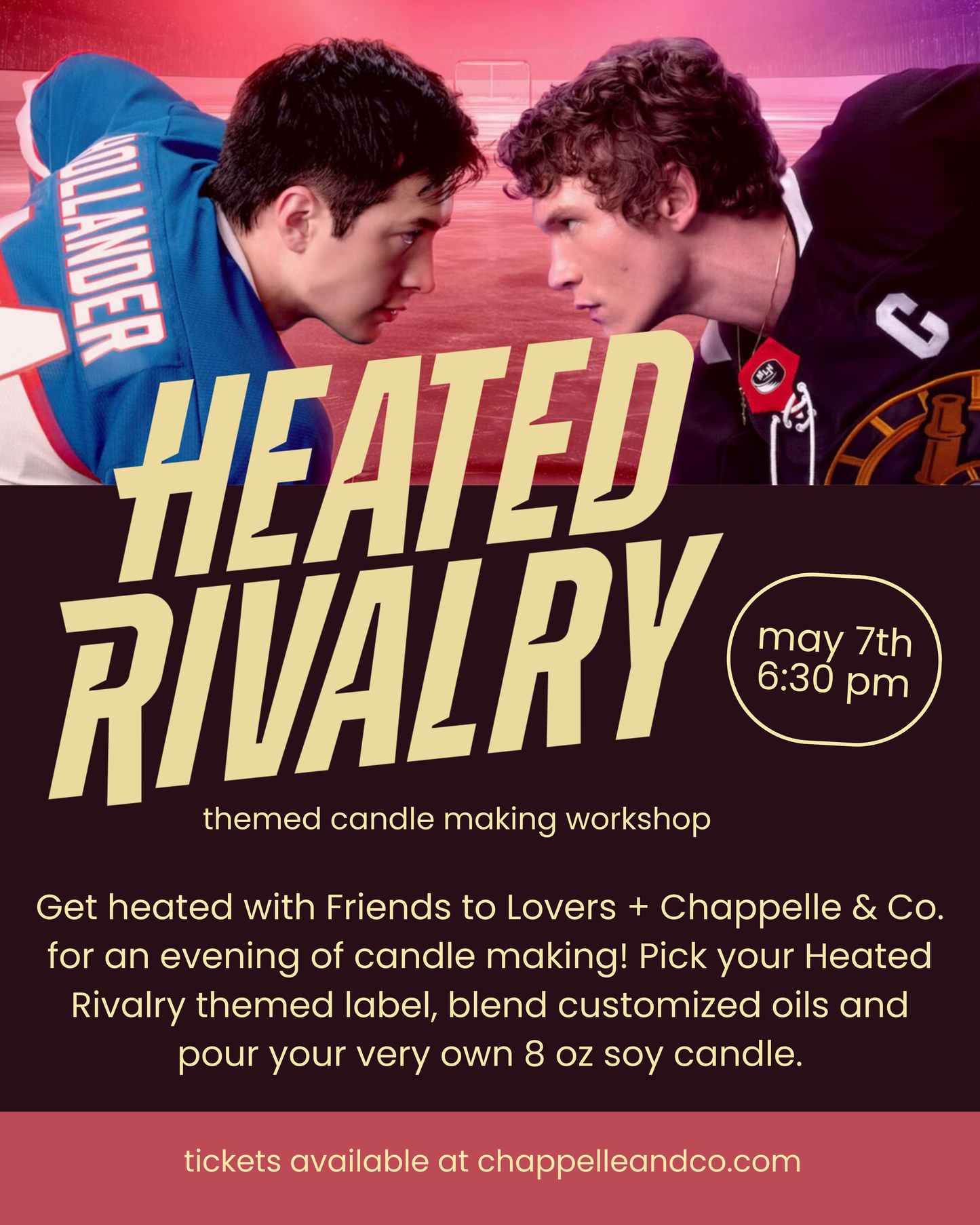 Heated Rivalry Themed Candle Making Experience