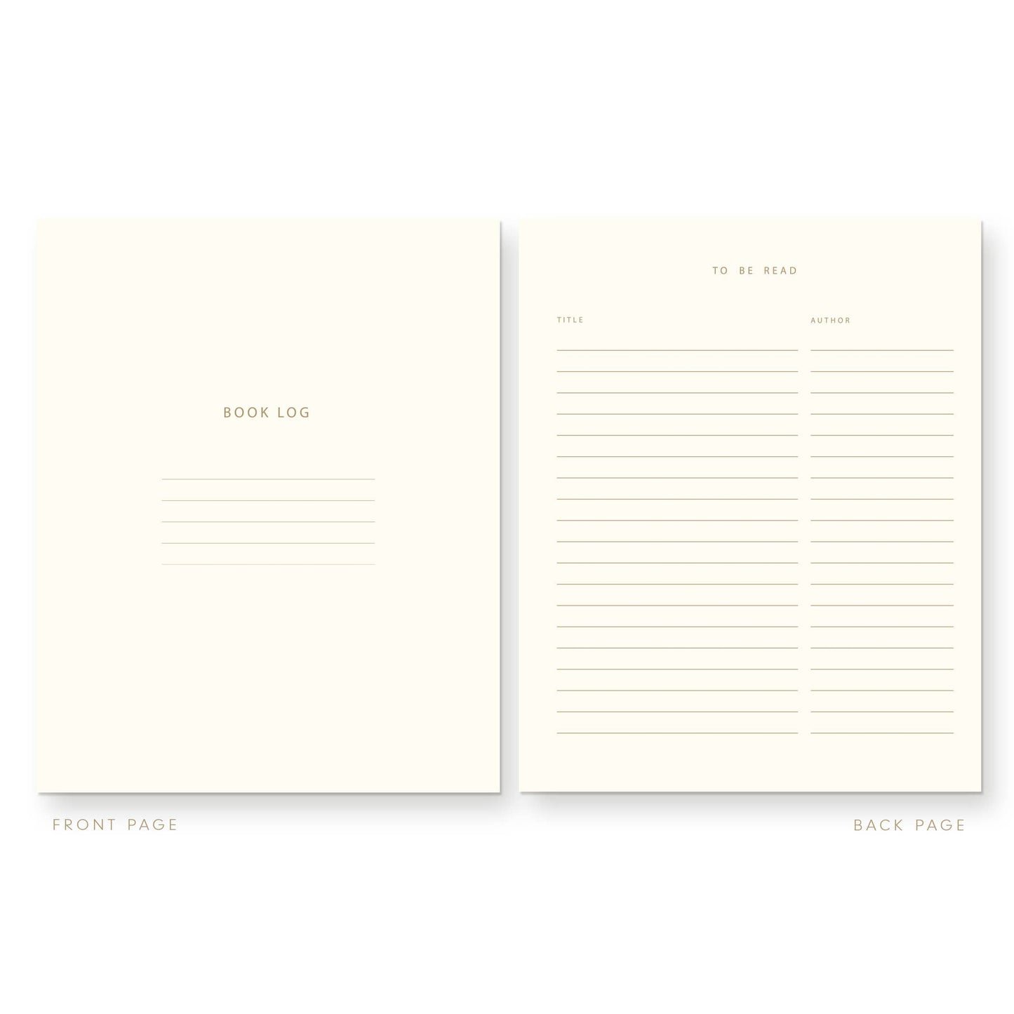 Book Club Member Book Log Journal