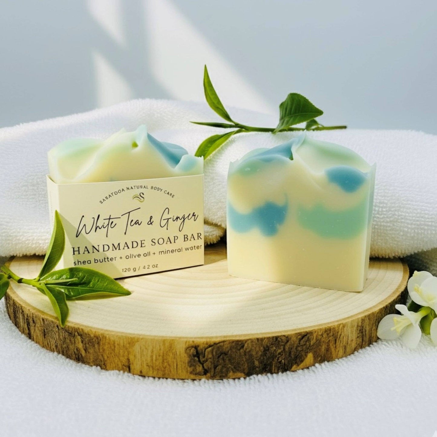 White Tea Ginger Handmade Soap Bar