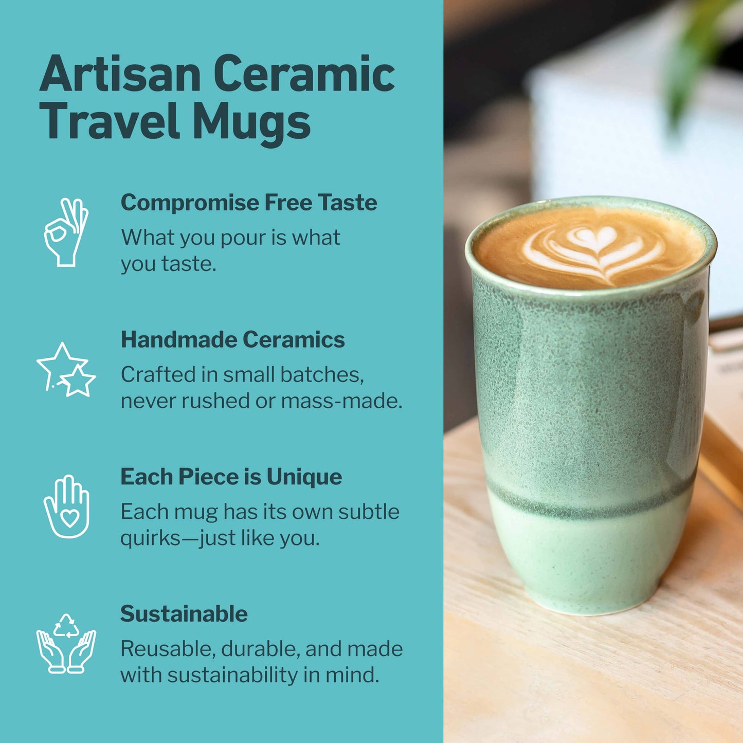 12oz Ceramic Travel Mug