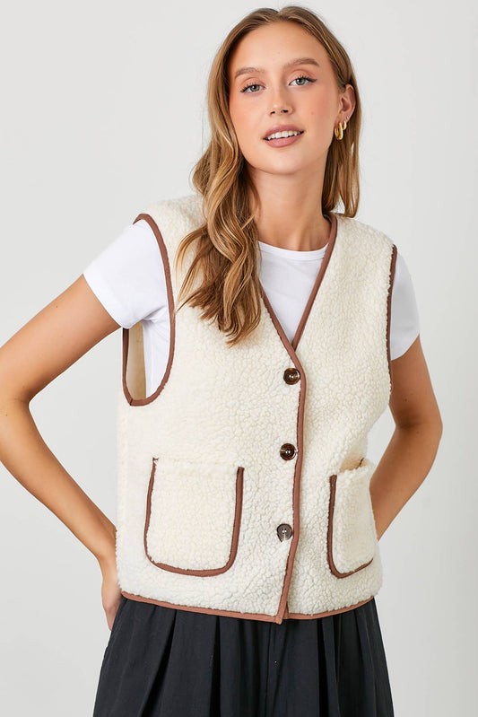 Sherpa Botton Vest