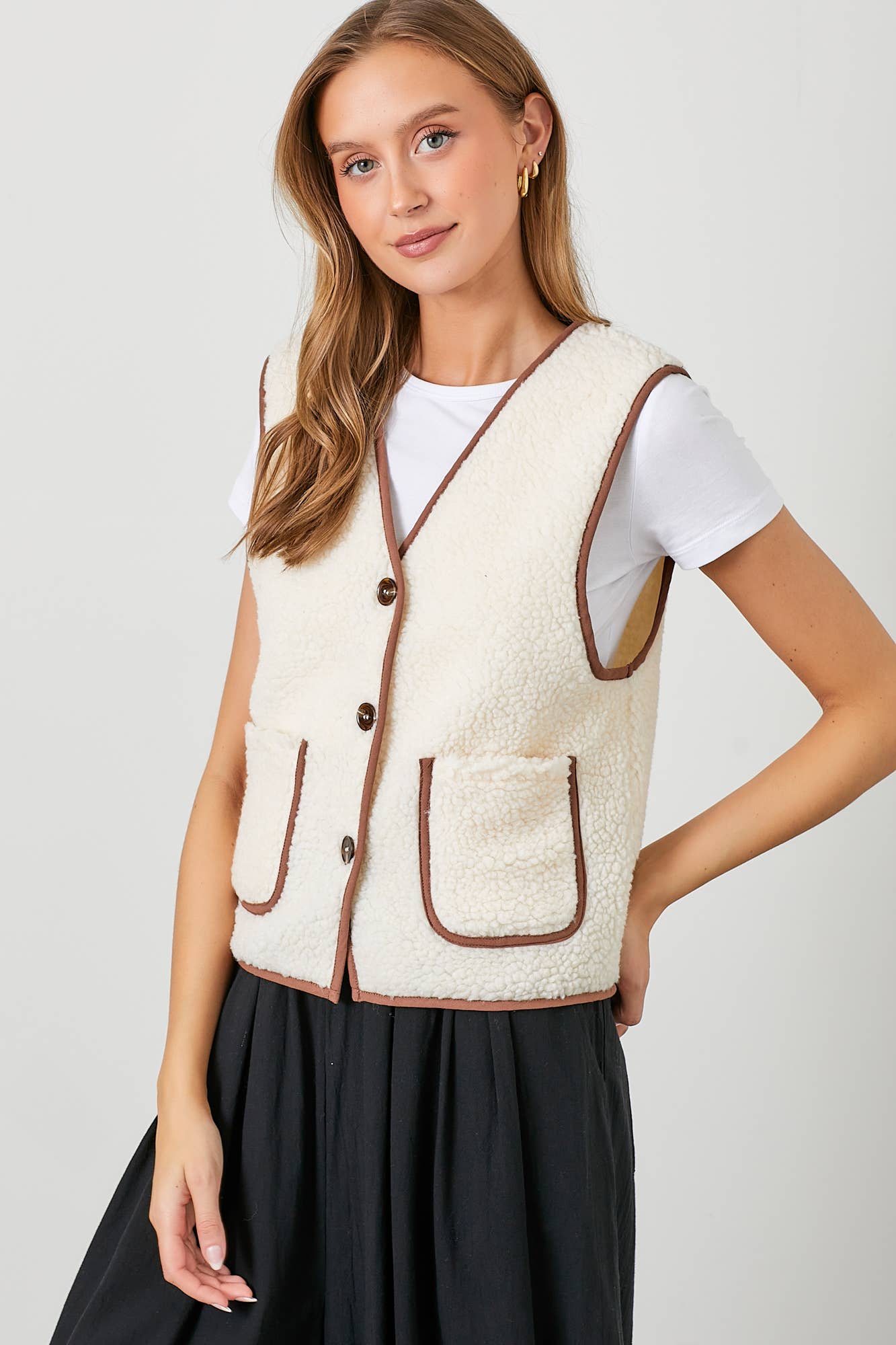 Sherpa Botton Vest