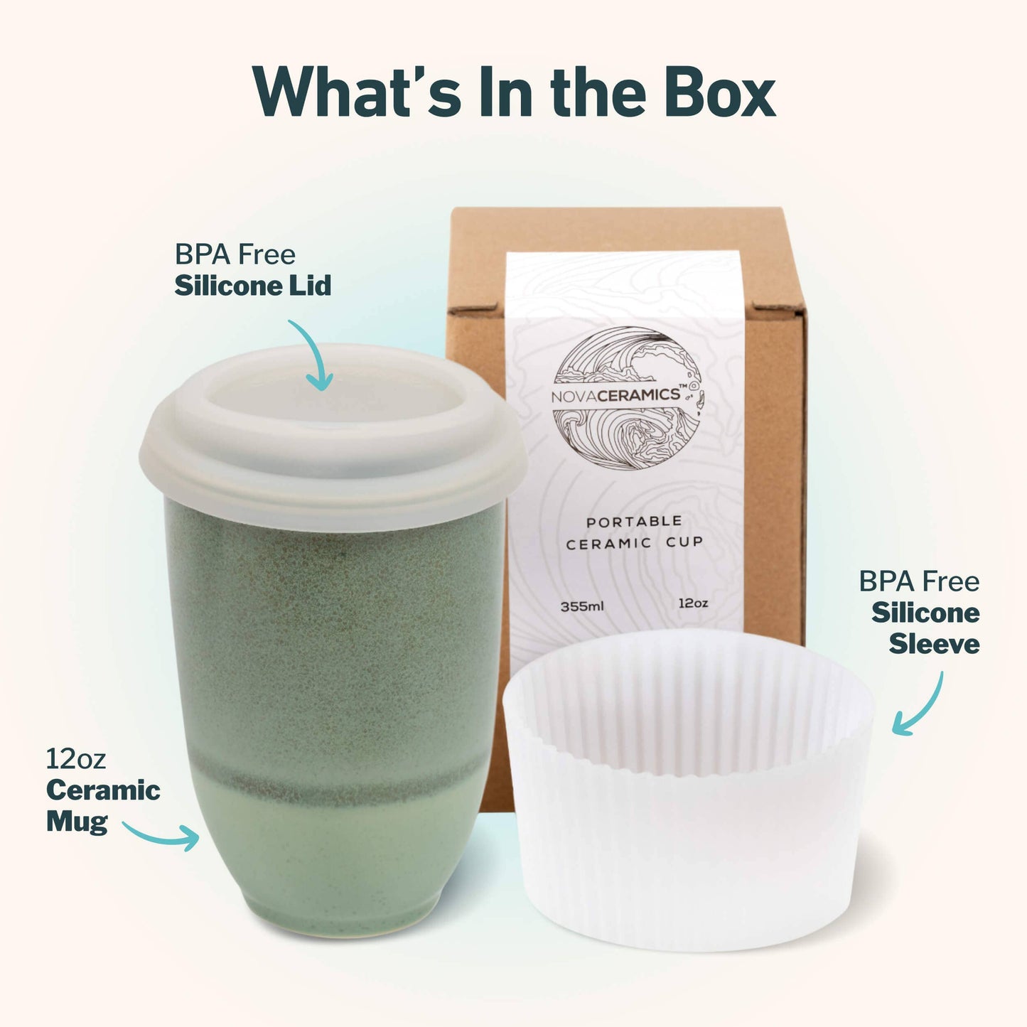 12oz Ceramic Travel Mug