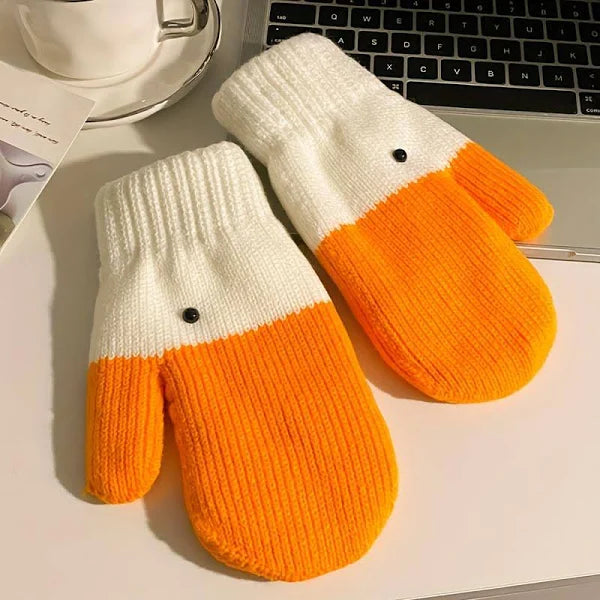 Silly Goose Knitted Mittens