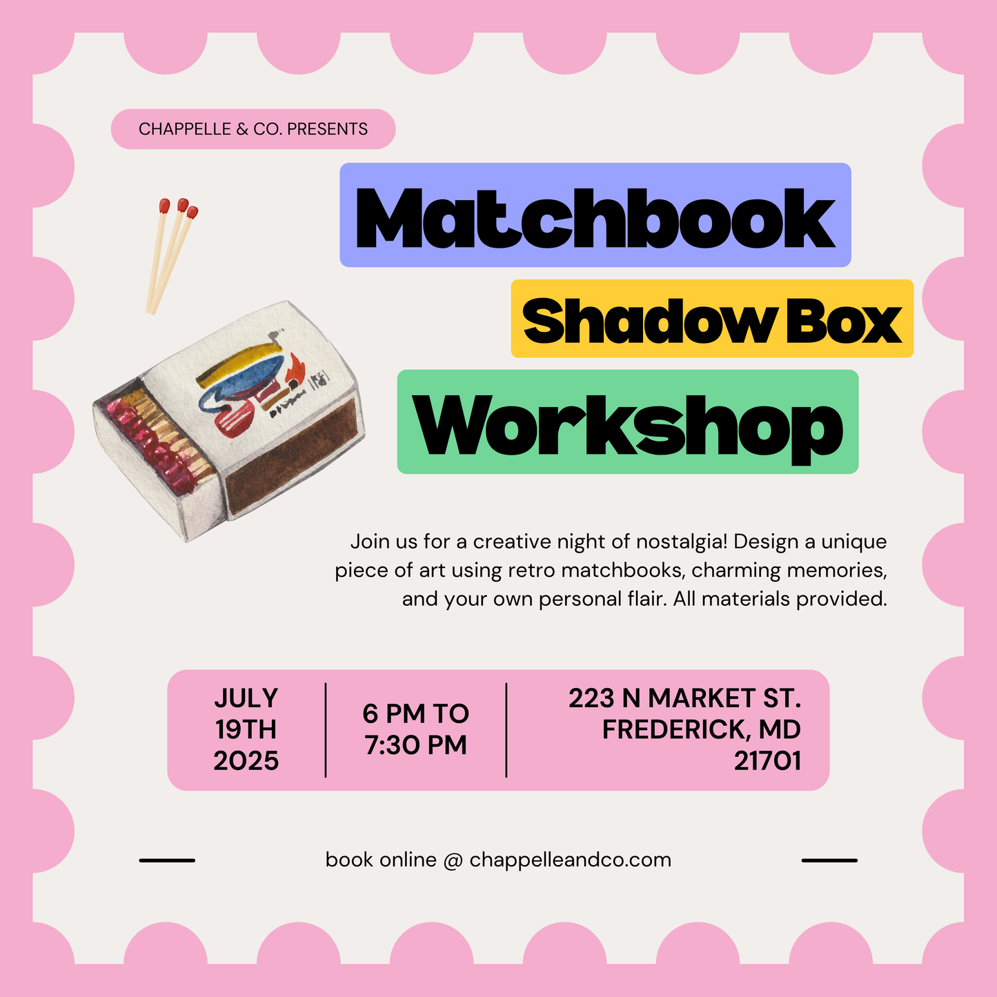 Vintage Matchbook Shadow Box Workshop